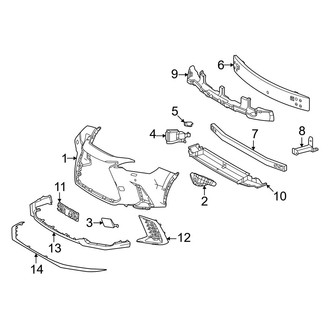 Lexus OE - Front Bumper & Grille - Bumper & Components (F Sport Handling / Luxury / Premium)