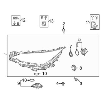 Lexus OE - Front Lamps - Headlamp Components (Japan Built Triple Beam)
