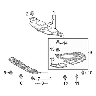 Lexus OE - Radiator Support - Splash Shields