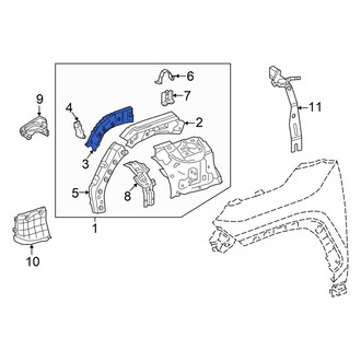 Lexus OE - Front Left Fender Rail Reinforcement