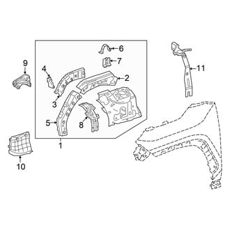 Lexus OE - Fender - Structural Components & Rails (Apron & Components)