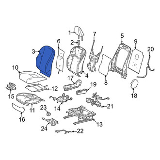 Lexus OE - Front Left Seat Back Cushion Cover