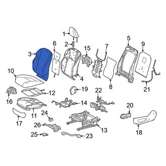 Lexus OE - Front Left Seat Back Cushion Cover