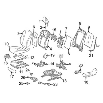 Lexus OE - Seats & Tracks - Driver Seat Components (Base)