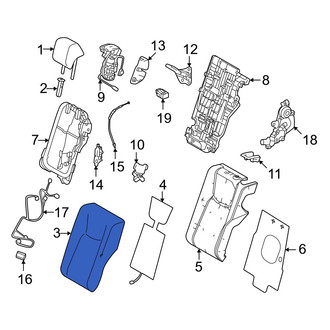 Lexus OE - Rear Left Seat Back Cushion Cover