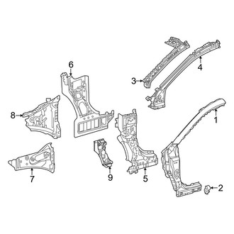 Lexus OE - Pillars, Rocker & Floor - Hinge Pillar