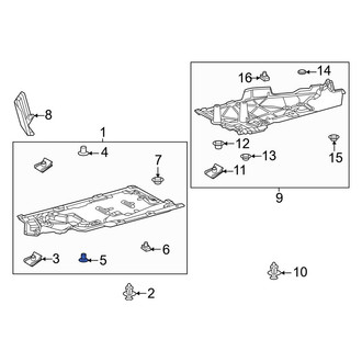 Lexus OE - Floor Pan Splash Shield Clip