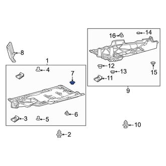 Lexus OE - Floor Pan Splash Shield Clip