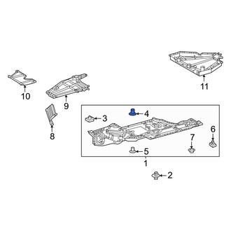 Lexus OE - Floor Pan Splash Shield Clip