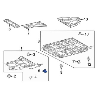 Lexus OE - Floor Pan Splash Shield Seal