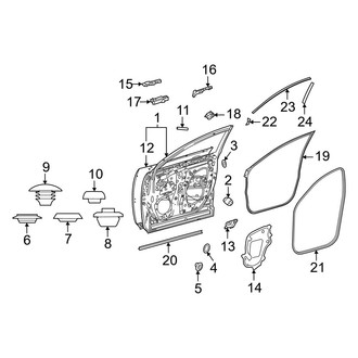Lexus OE - Front Door - Door & Components