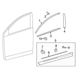 Lexus OE - Front Door - Exterior Trim