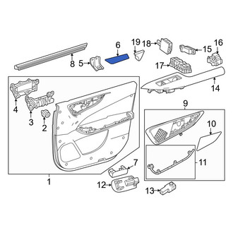 Lexus OE - Front Left Interior Door Handle Trim