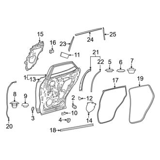 Lexus OE - Rear Door - Door & Components