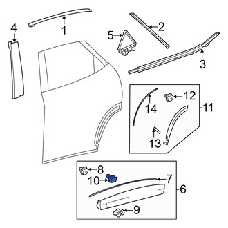 Lexus OE - Door Molding Clip