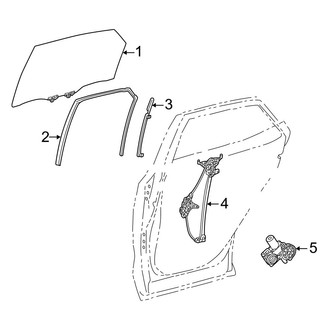 Lexus OE - Rear Door - Glass & Hardware