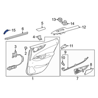 Lexus OE - Rear Left Door Opening Trim