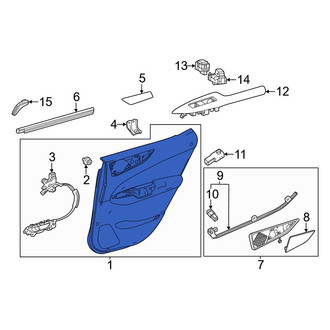 Lexus OE - Rear Left Inner Door Interior Trim Panel