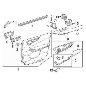 Lexus OE - Rear Door - Interior Trim (NAP Built)