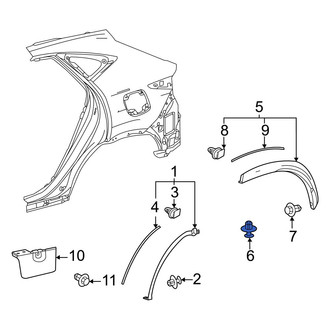 Lexus OE - Wheel Arch Molding Clip