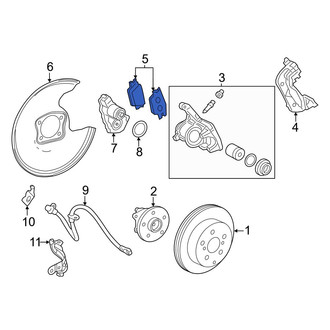 Lexus OE - Rear Disc Brake Pad Set