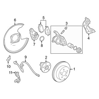 Lexus OE - Rear Suspension - Brake Components (FWD)