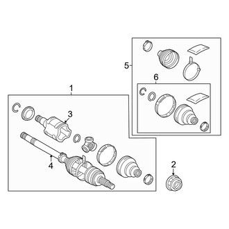 Lexus OE - Rear Suspension - Axle Shaft & Joints (NAP Built)