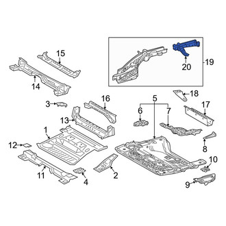 Lexus OE - Rear Right Frame Rail End