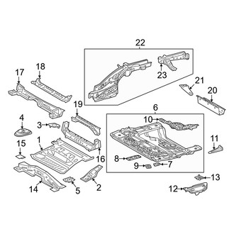 Lexus OE - Rear Body & Floor - Floor & Rails