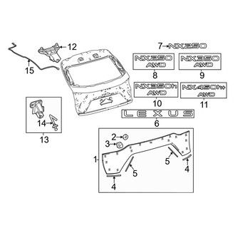 Lexus OE - Lift Gate - Exterior Trim
