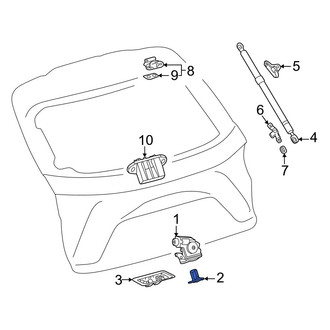 Lexus OE - Rear Liftgate Lock Striker Plate