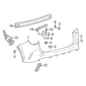 Lexus OE - Rear Bumper - Bumper & Components (Upper Components)