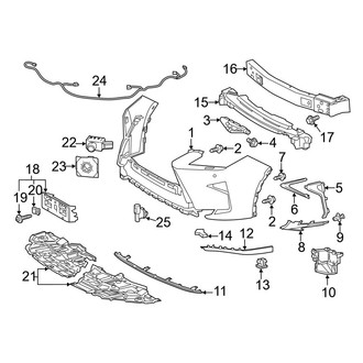 Lexus OE - Front Bumper & Grille - Bumper & Components (Base)