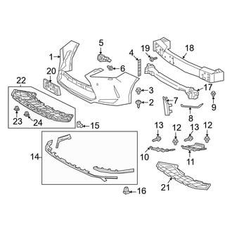 Lexus OE - Front Bumper & Grille - Bumper & Components (NAP Built), (Base)