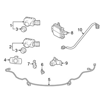 Lexus OE - Front Bumper & Grille - Electrical Components (NAP Built), (Base)