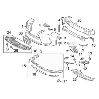 Lexus OE - Front Bumper & Grille - Bumper & Components (F Sport)