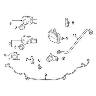 Lexus OE - Front Bumper & Grille - Electrical Components (Japan Built, W/O F Sport), (Base)
