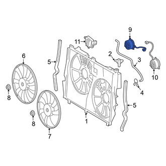 Lexus OE - Right Engine Cooling Fan Motor