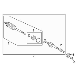 Lexus OE - Front Suspension - Drive Axles (Passenger Side)