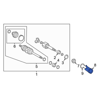 Lexus OE - Right CV Axle Shaft Carrier Bearing Bracket