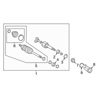 Lexus OE - Front Suspension - Drive Axles (Passenger Side)