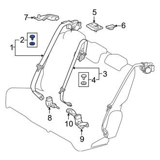 Lexus OE - Front Seat Belt Buckle Button Stop