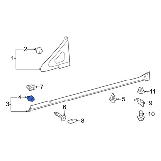 Lexus OE - Upper Rocker Panel Molding Clip