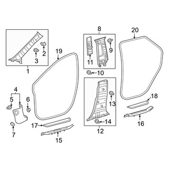 Lexus OE - Pillars, Rocker & Floor - Interior Trim