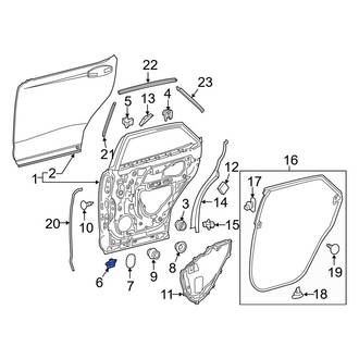 Lexus OE - Front Lower Door Shell Seal
