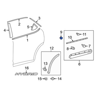 Lexus OE - Door Molding Nut