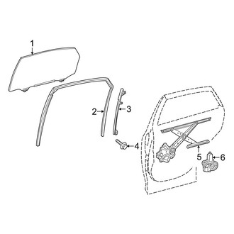 Lexus OE - Rear Door - Glass & Hardware