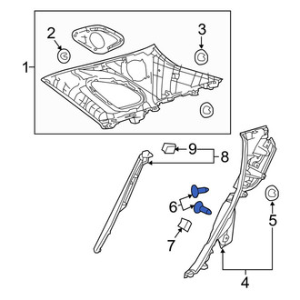Lexus OE - Interior Rear View Mirror Cover Clip