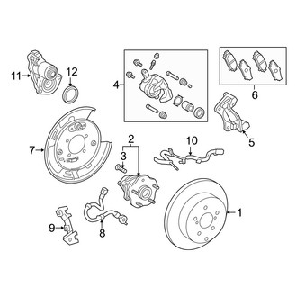 Lexus OE - Rear Suspension - Brake Components (FWD)