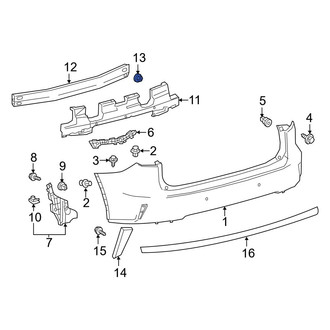 Lexus OE - Rear Bumper Cover Reinforcement Beam Nut